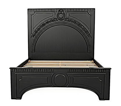 Regalia Gothic Hand - Carved Solid Wood Platform Bed & Bedroom Collection – handcrafted solid wood furniture