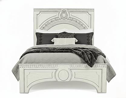 Regalia Gothic Hand - Carved Solid Wood Platform Bed & Bedroom Collection – handcrafted solid wood furniture