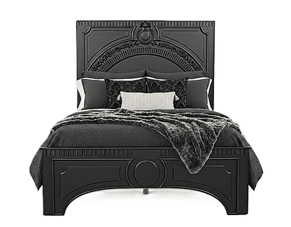 Regalia Gothic Hand - Carved Solid Wood Platform Bed & Bedroom Collection – handcrafted solid wood furniture