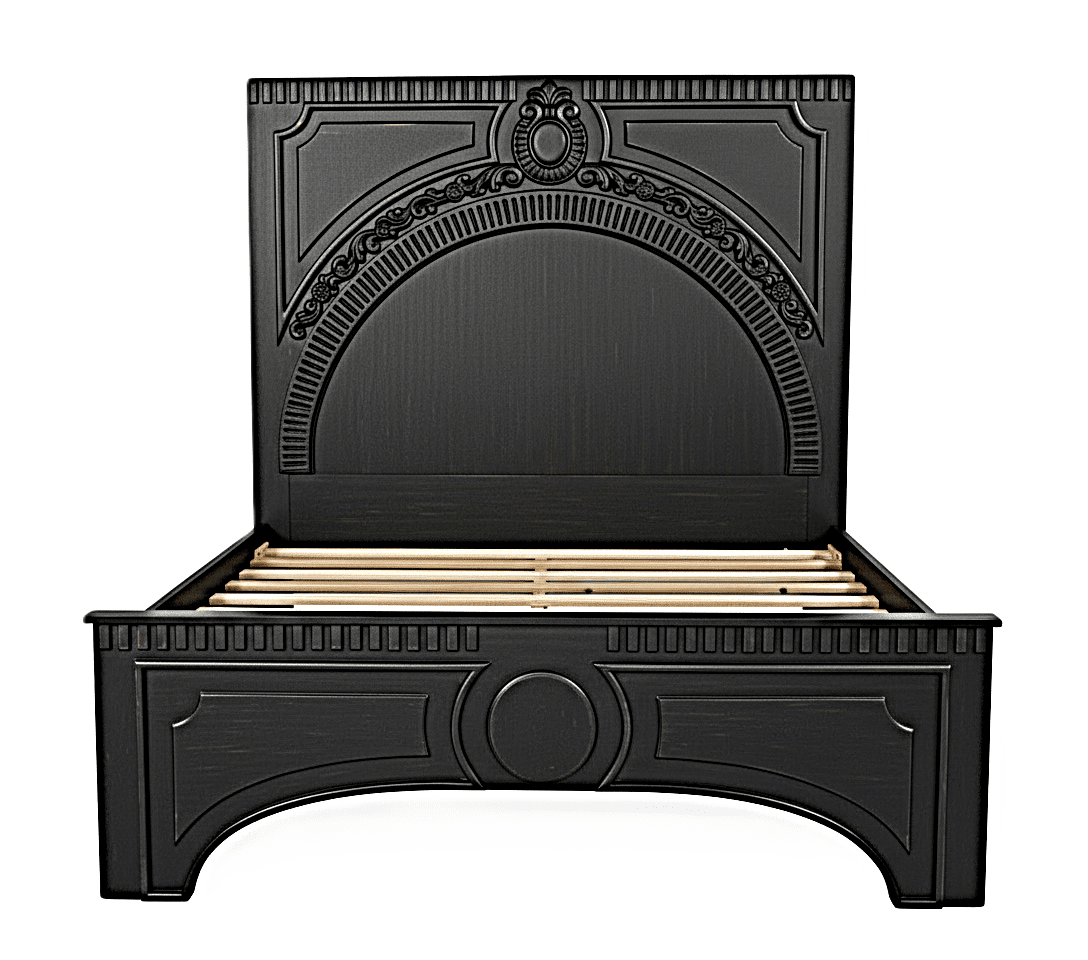 Regalia Gothic Hand - Carved Solid Wood Platform Bed & Bedroom Collection – handcrafted solid wood furniture