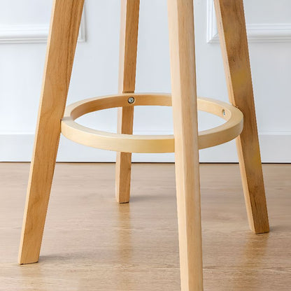 Relaxed Crimson Leather Round Bistro Stool - HF Commercial Furniture