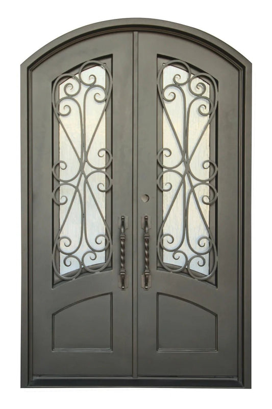 Rollie Wrought Iron Double Door – handcrafted solid wood furniture