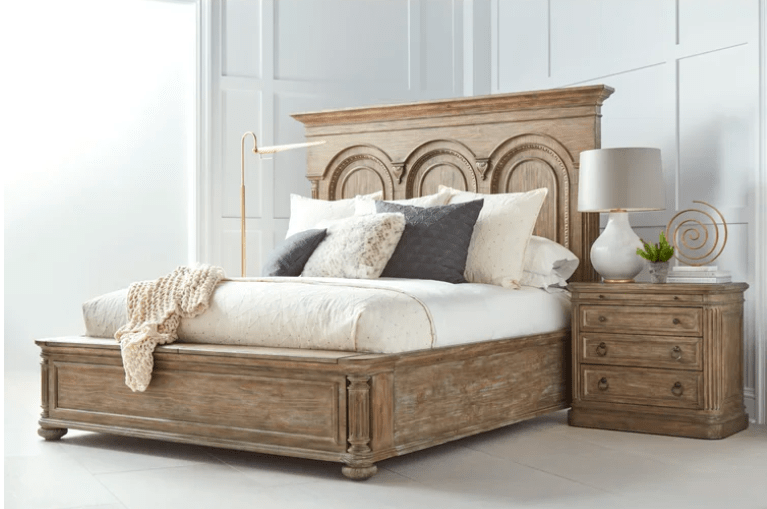 Romana Rustic Solid Wooden Platform Bed with Storage – handcrafted solid wood furniture