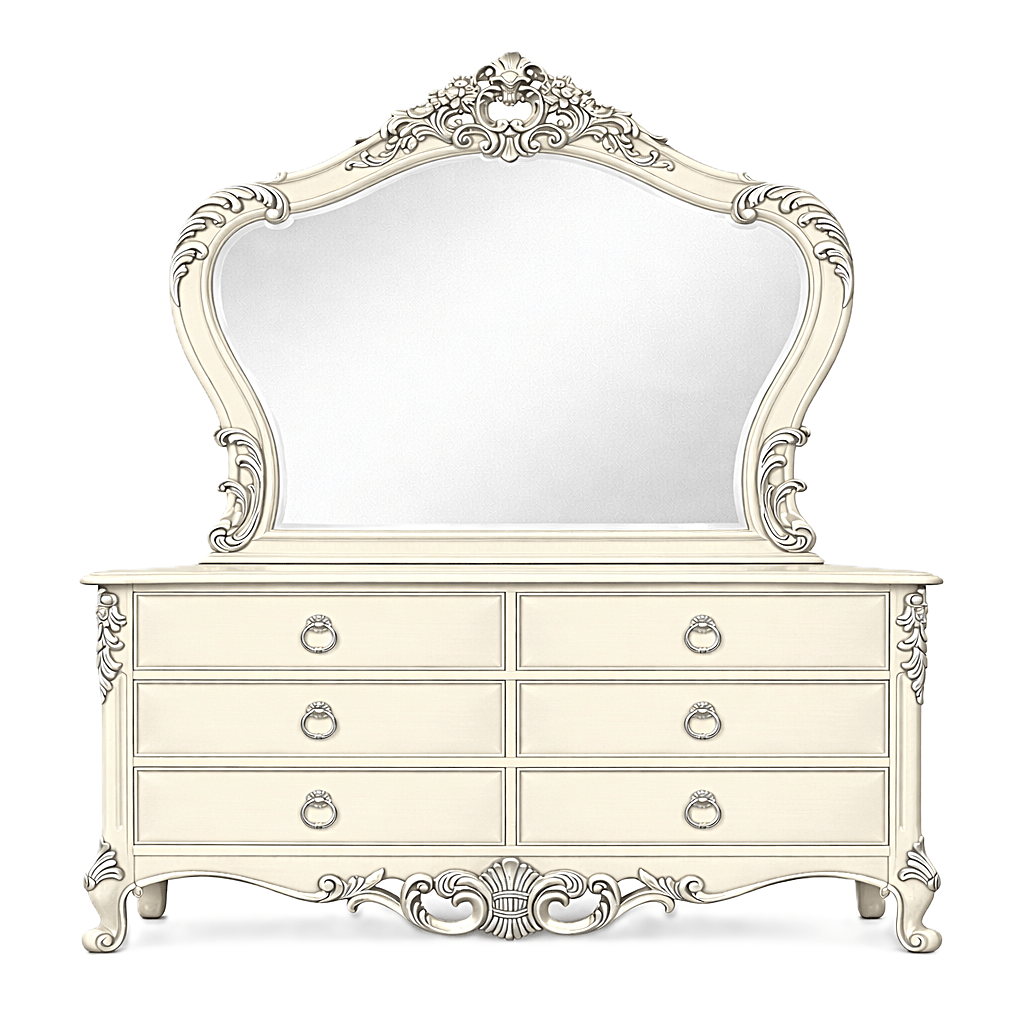 Royal Imperium™ Baroque Hand - Carved Platform Bed & Luxury Bedroom Collection – handcrafted solid wood furniture