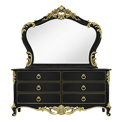 Royal Imperium™ Baroque Hand - Carved Platform Bed & Luxury Bedroom Collection – handcrafted solid wood furniture