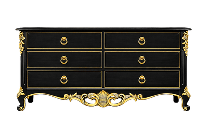 Royal Imperium™ Baroque Hand - Carved Platform Bed & Luxury Bedroom Collection – handcrafted solid wood furniture