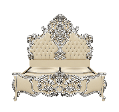Royal Imperium™ Baroque Hand - Carved Platform Bed & Luxury Bedroom Collection – handcrafted solid wood furniture