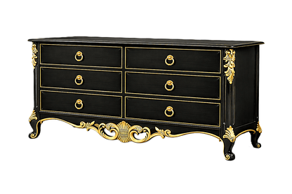 Royal Imperium™ Baroque Hand - Carved Platform Bed & Luxury Bedroom Collection – handcrafted solid wood furniture