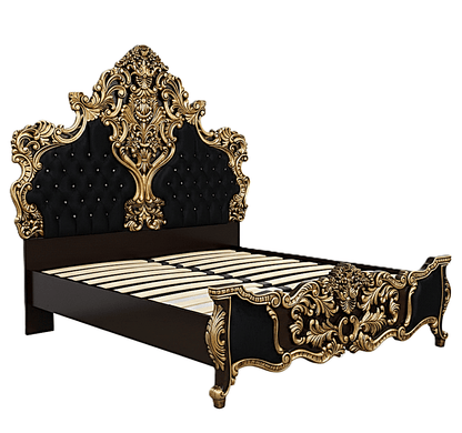 Royal Imperium™ Baroque Hand - Carved Platform Bed & Luxury Bedroom Collection – handcrafted solid wood furniture
