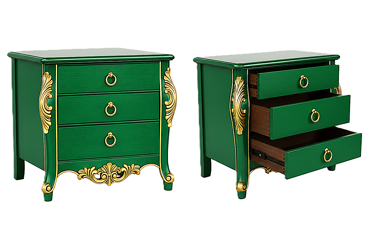 Royal Imperium™ Baroque Hand - Carved Platform Bed & Luxury Bedroom Collection – handcrafted solid wood furniture