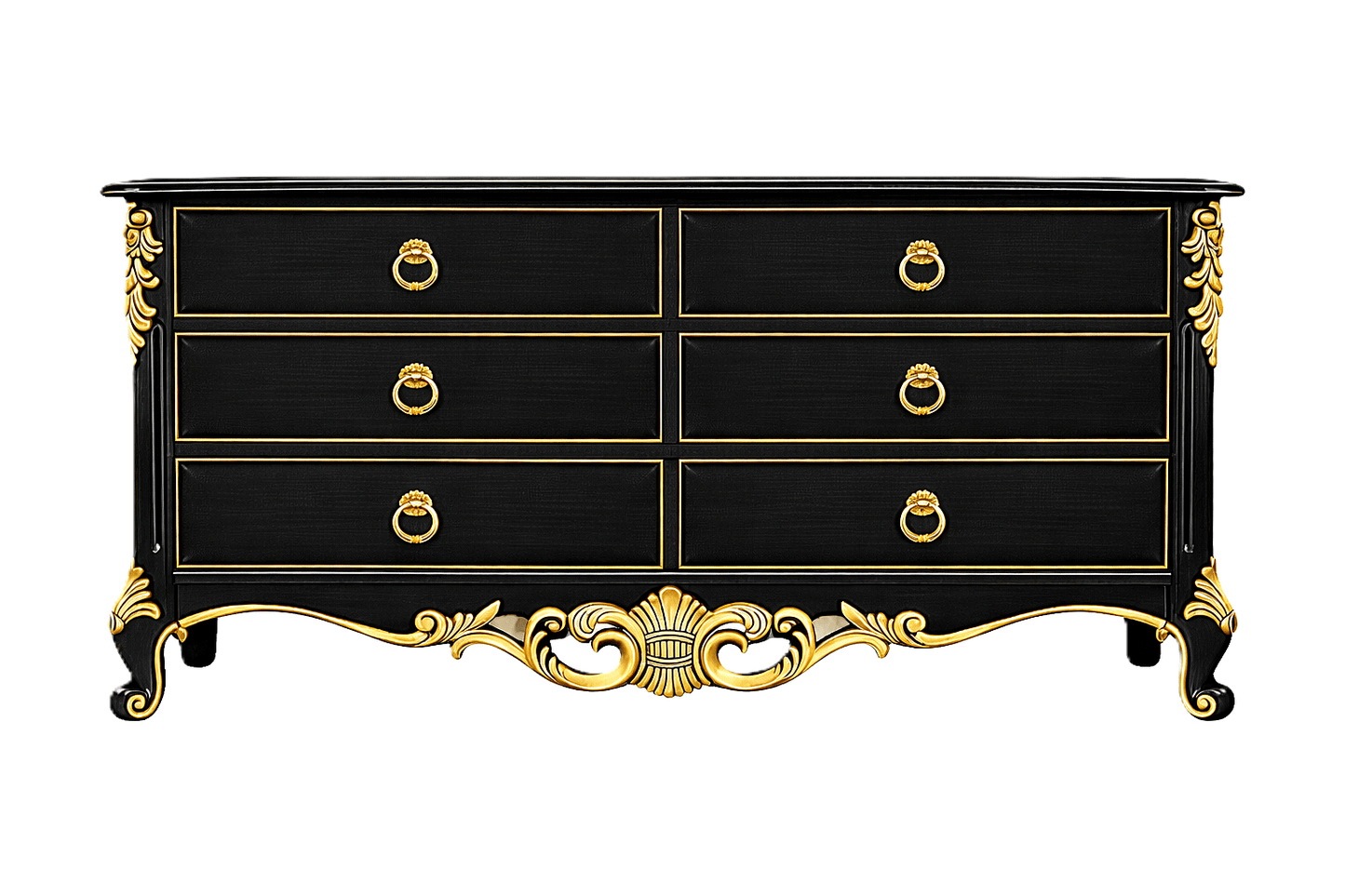 Royal Imperium™ Baroque Hand - Carved Platform Bed & Luxury Bedroom Collection – handcrafted solid wood furniture