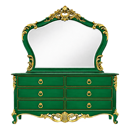 Royal Imperium™ Baroque Hand - Carved Platform Bed & Luxury Bedroom Collection – handcrafted solid wood furniture