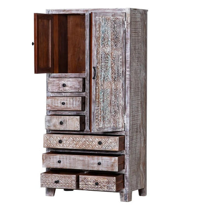 Rustic Solid Wooden Reclaimed Wardrobe Armoire – handcrafted solid wood furniture
