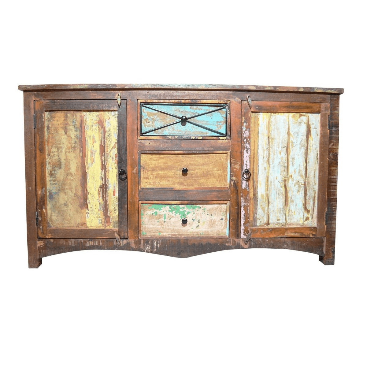Rustica Reclaimed Timber Sideboard - Multicolor – handcrafted solid wood furniture