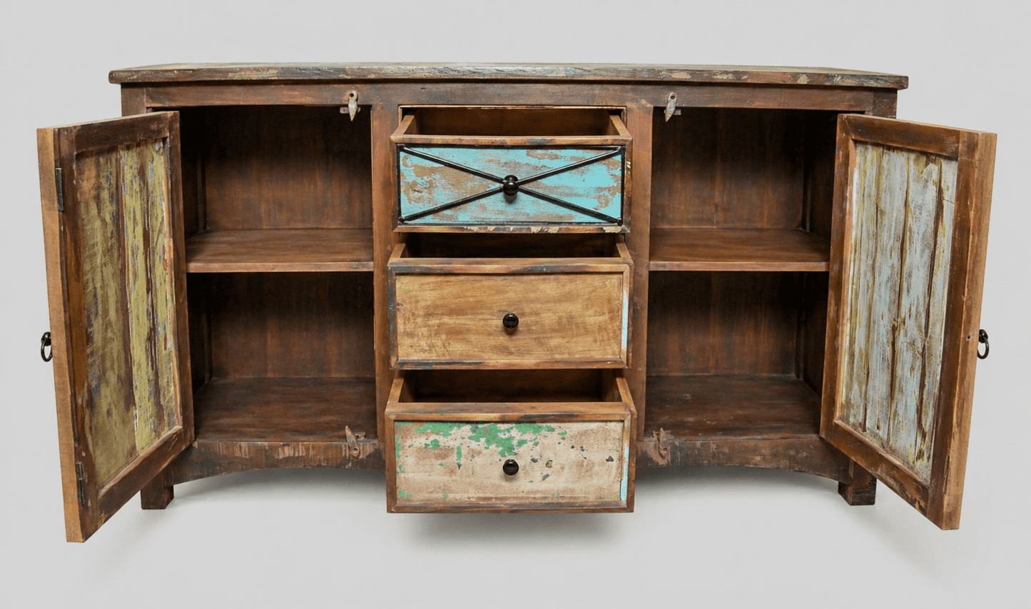Rustica Reclaimed Timber Sideboard - Multicolor – handcrafted solid wood furniture