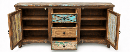 Rustica Reclaimed Timber Sideboard - Multicolor – handcrafted solid wood furniture