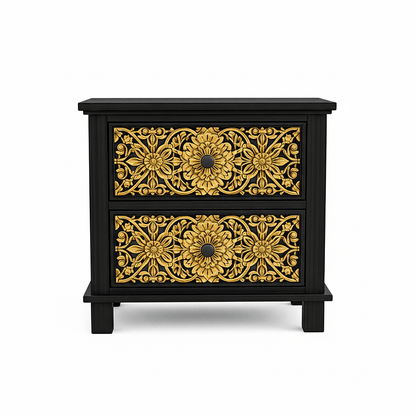 Sacred Mandala™ Luxury Hand - Carved Solid Wood Platform Bed & Bedroom Collection – handcrafted solid wood furniture