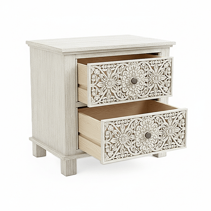 Sacred Mandala™ Luxury Hand - Carved Solid Wood Platform Bed & Bedroom Collection – handcrafted solid wood furniture