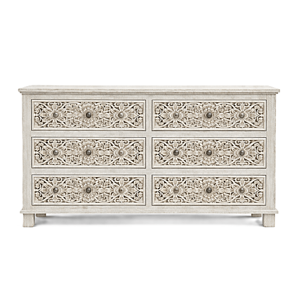 Sacred Mandala™ Luxury Hand - Carved Solid Wood Platform Bed & Bedroom Collection – handcrafted solid wood furniture