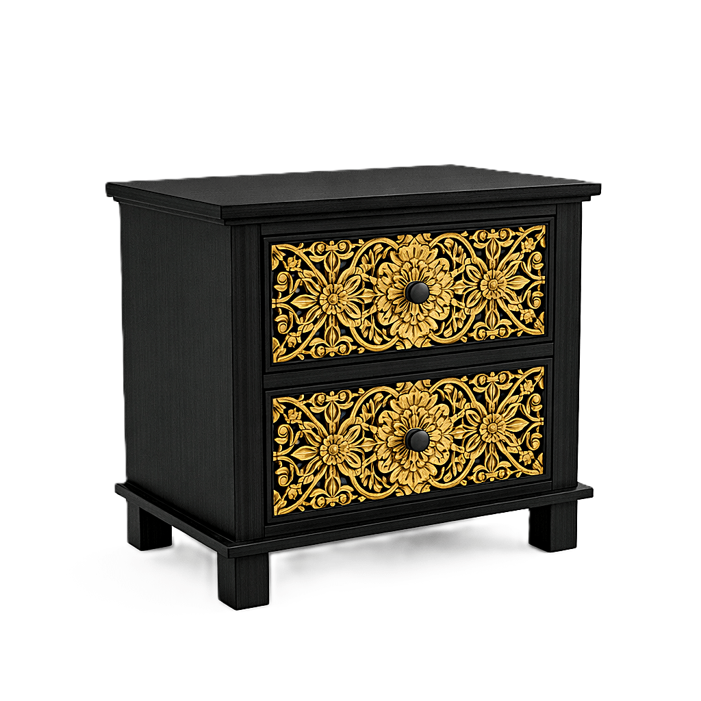 Sacred Mandala™ Luxury Hand - Carved Solid Wood Platform Bed & Bedroom Collection – handcrafted solid wood furniture