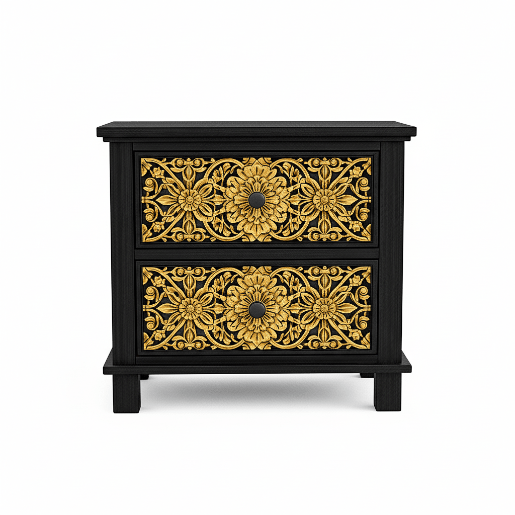 Sacred Mandala™ Luxury Hand - Carved Solid Wood Platform Bed & Bedroom Collection – handcrafted solid wood furniture