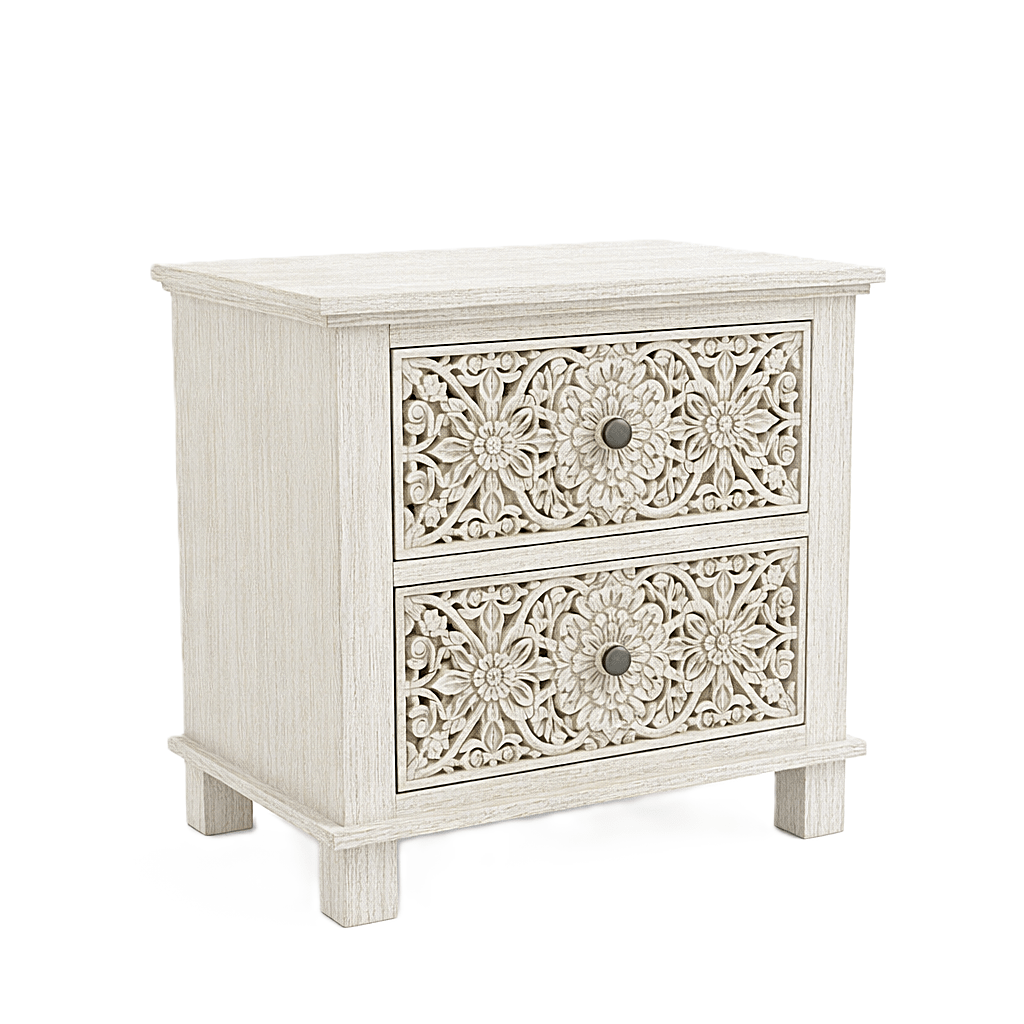 Sacred Mandala™ Luxury Hand - Carved Solid Wood Platform Bed & Bedroom Collection – handcrafted solid wood furniture