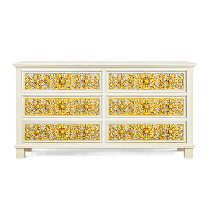 Sacred Mandala™ Luxury Hand - Carved Solid Wood Platform Bed & Bedroom Collection – handcrafted solid wood furniture