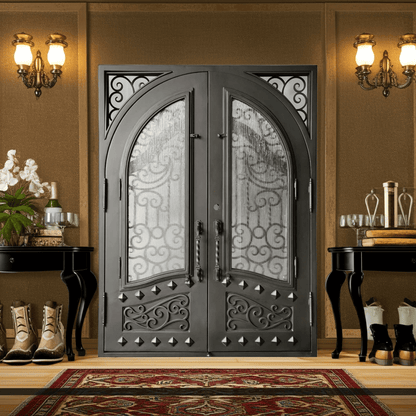 Shahen Wrought Iron Door – handcrafted solid wood furniture