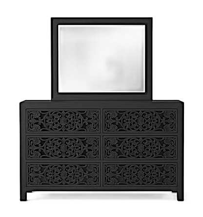 Shahi Mughal Hand - Carved Indian Solid Wood Platform Bed & Bedroom Collection – handcrafted solid wood furniture