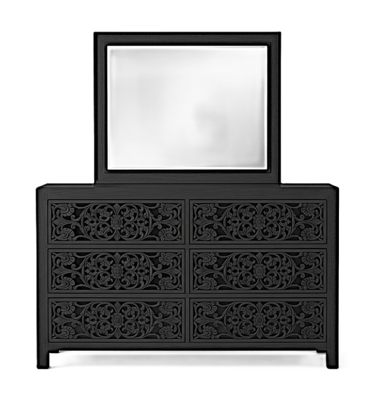 Shahi Mughal Hand - Carved Indian Solid Wood Platform Bed & Bedroom Collection – handcrafted solid wood furniture