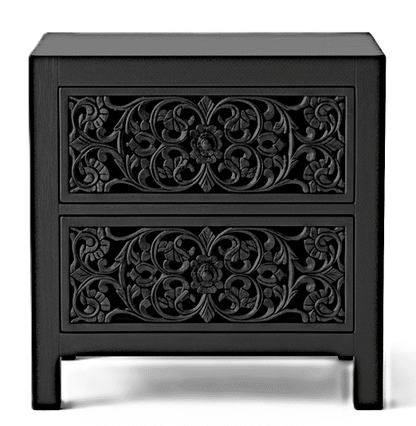 Shahi Mughal Hand Carved Indian Wooden Canopy Platform Platform Bed – handcrafted solid wood furniture