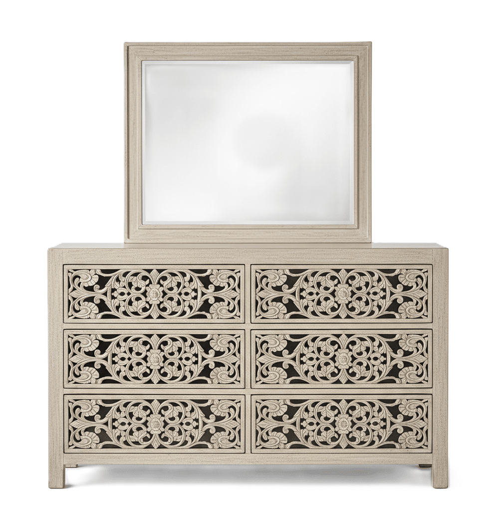 Shahi Mughal Hand Carved Indian Wooden Canopy Platform Platform Bed – handcrafted solid wood furniture