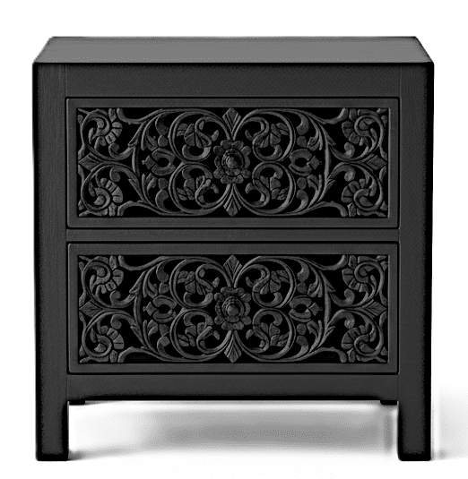 Shahi Mughal Hand Carved Indian Wooden Canopy Platform Platform Bed – handcrafted solid wood furniture