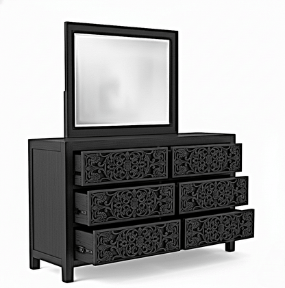 Shahi Mughal Hand Carved Indian Wooden Canopy Platform Platform Bed – handcrafted solid wood furniture