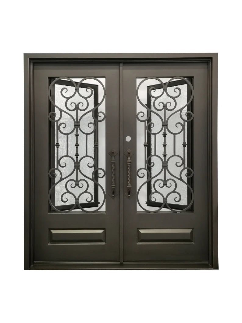 Sienna Wrought Iron Door – handcrafted solid wood furniture