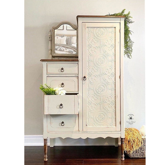 SUZI Solid Mango Wood Hand Carved Antique Armoire – handcrafted solid wood furniture