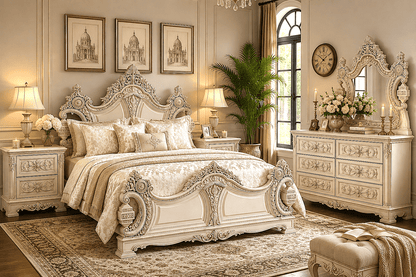 The Obsidian Crown™ Hand - Carved Solid Wood Gothic Dresser – handcrafted solid wood furniture