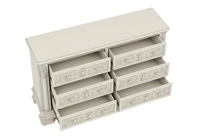 The Obsidian Crown™ Hand - Carved Solid Wood Gothic Dresser – handcrafted solid wood furniture
