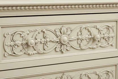 The Obsidian Crown™ Hand - Carved Solid Wood Gothic Dresser – handcrafted solid wood furniture