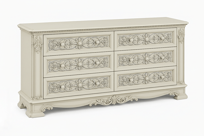 The Obsidian Crown™ Hand - Carved Solid Wood Gothic Dresser – handcrafted solid wood furniture