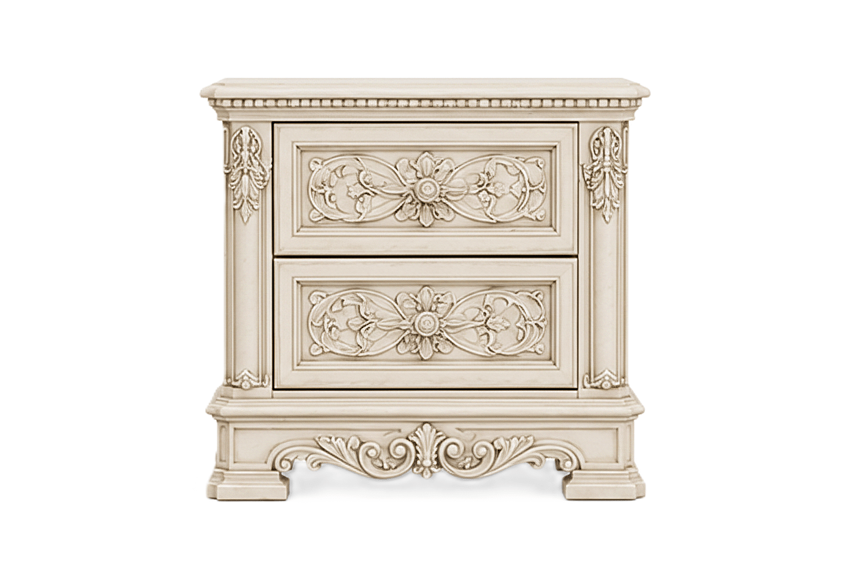 The Obsidian Crown™ Hand - Carved Solid Wood Gothic Platform Bed & Bedroom Collection – handcrafted solid wood furniture