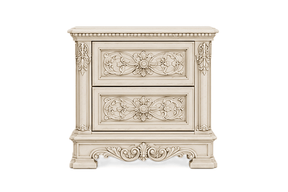 The Obsidian Crown™ Hand - Carved Solid Wood Gothic Platform Bed & Bedroom Collection – handcrafted solid wood furniture