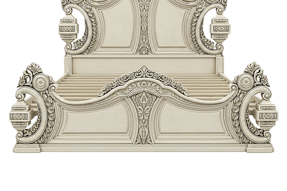 The Obsidian Crown™ Hand - Carved Solid Wood Gothic Platform Bed & Bedroom Collection – handcrafted solid wood furniture