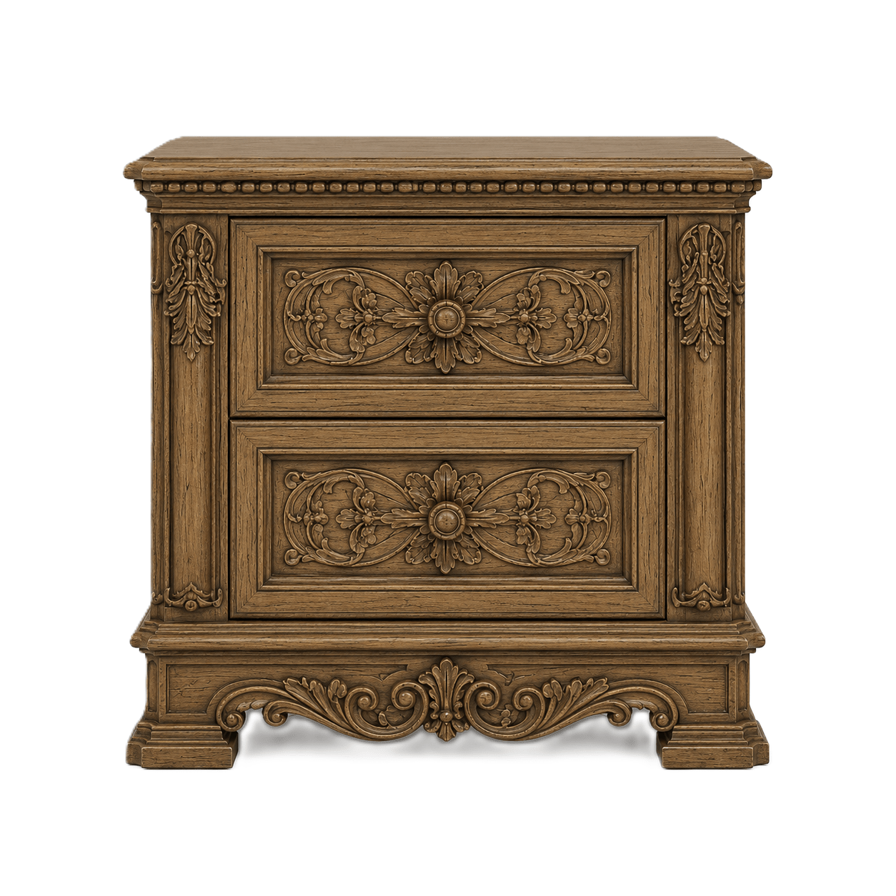 The Obsidian Crown™ Hand - Carved Solid Wood Gothic Platform Bed & Bedroom Collection – handcrafted solid wood furniture