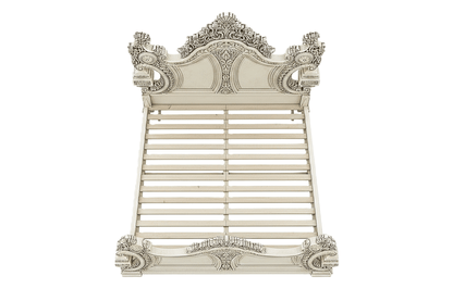 The Obsidian Crown™ Hand - Carved Solid Wood Gothic Platform Bed & Bedroom Collection – handcrafted solid wood furniture