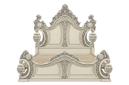 The Obsidian Crown™ Hand - Carved Solid Wood Gothic Platform Bed & Bedroom Collection – handcrafted solid wood furniture
