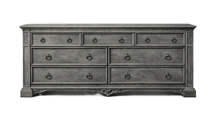 Vaulted Crown Gothic Hand - Carved Solid Wood Platform Bed / Bedroom Collection – handcrafted solid wood furniture