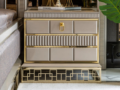 Venice Luxury Upholstered King Size Bedroom - 3 Pc set – handcrafted solid wood furniture