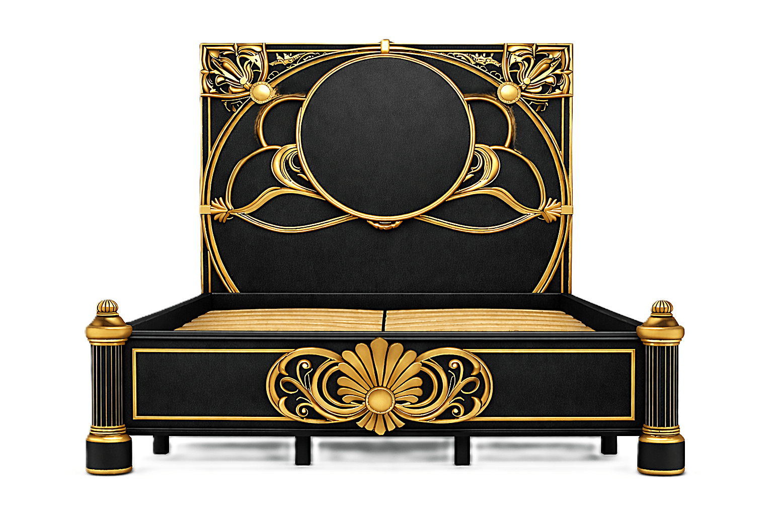 Verdant Élysée™ Hand - Carved Solid Wood Luxury Platform Bed & Bedroom Collection – handcrafted solid wood furniture