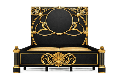 Verdant Élysée™ Hand - Carved Solid Wood Luxury Platform Bed & Bedroom Collection – handcrafted solid wood furniture